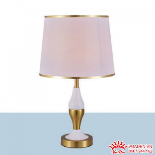 Đèn bàn chao vải thân hợp kim hiện đại trang trí phòng ngủ,...