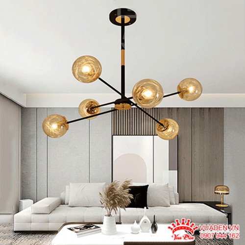 Đèn chùm bóng thủy tinh trang trí nghệ thuật hiện đại