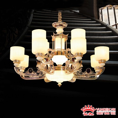 Đèn chùm chao đá thiết kế phong cách Châu Âu sang trọng ấn...