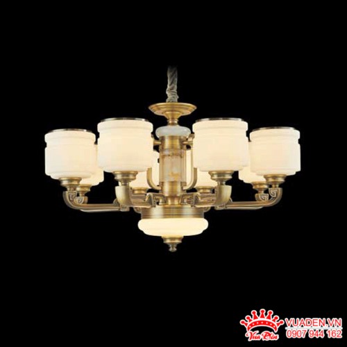Đèn chùm chao thủy tinh thiết kế cổ điển sang trọng