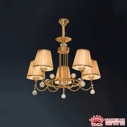 Đèn chùm chao vải cổ điển sang trọng