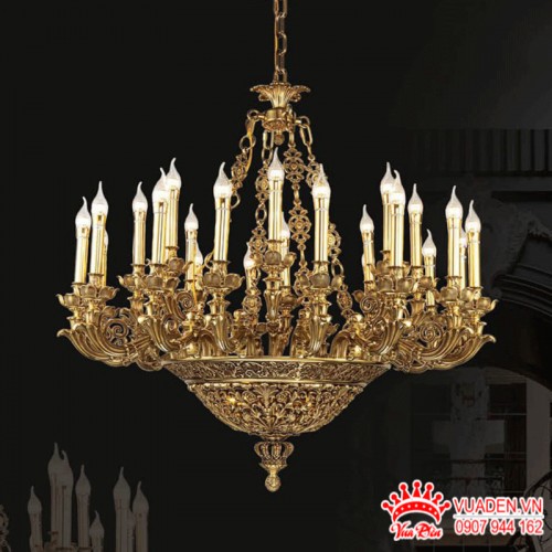 Đèn chùm đồng phong cách cổ kính trang trọng