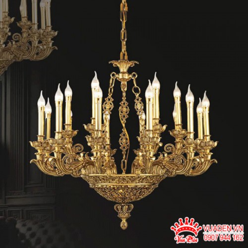 Đèn chùm đồng phong cách cổ kính trang trọng