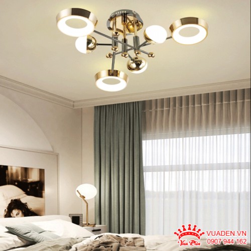 Đèn chùm Led 6 tay thiết kế hiện đại trang trí phòng khách,...