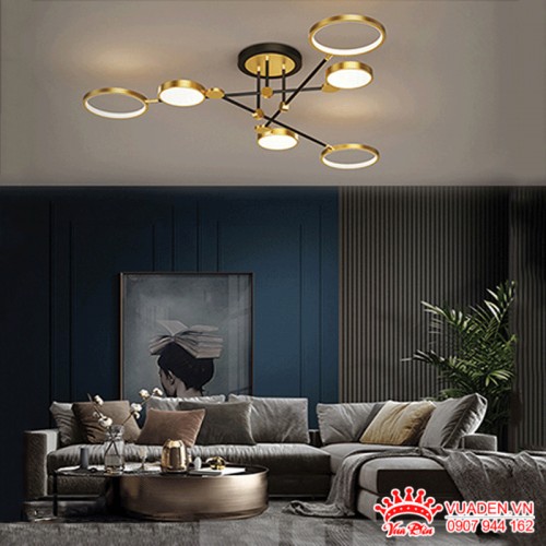 Đèn chùm Led hiện đại trang trí phòng khách sang trọng ấn...