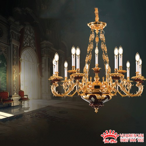 Đèn chùm nến cao cấp thiết kế phong cách cổ điển sang trọng