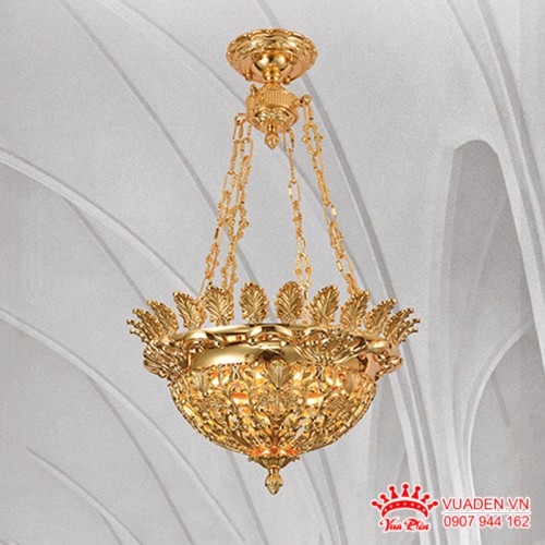 Đèn chùm treo phòng khách thiết kế cổ điển độc đáo