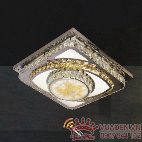 Đèn led vuông thiết kế in hoa 3D trang trí phòng ăn