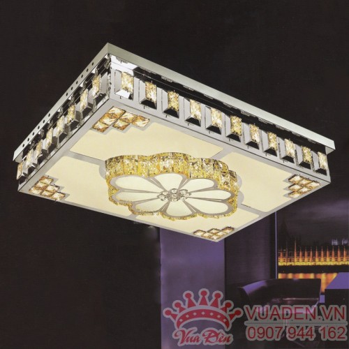 Đèn mâm áp trần HCN led hình bông hoa trang trí phòng khách