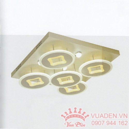 Đèn mâm led vuông áp trần phòng khách nhỏ