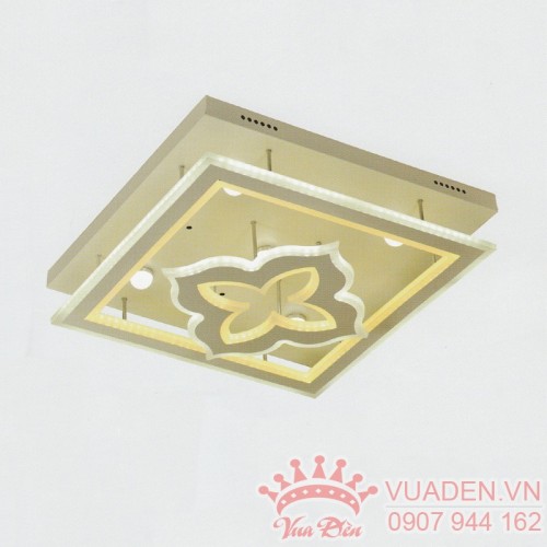 Đèn mâm led vuông áp trần treo phòng khách căn hộ
