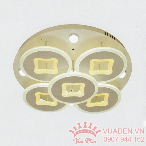 Đèn mâm led vuông áp trần treo phòng khách nhỏ