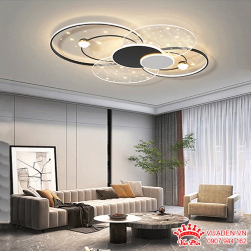 Đèn mâm ốp trần thiết kế phong cách nghệ thuật hiện đại