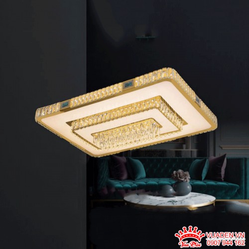 Đèn mâm pha lê cao cấp thiết kế hiện đại
