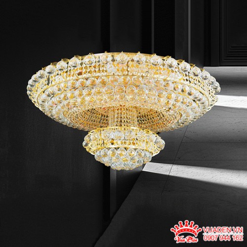 Đèn mâm pha lê cao cấp thiết kế sang trọng độc đáo