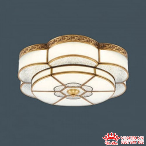 Đèn ốp trần đồng thiết kế cổ điển sang trọng