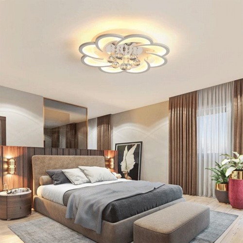 Đèn ốp trần Mica thiết kế hình bông hoa xòe cánh kết hợp...