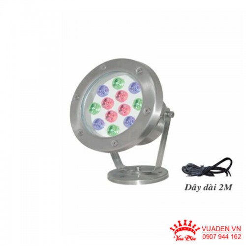 Đèn pha led sử dụng đặt dưới nước và trên bờ ánh sáng đổi màu