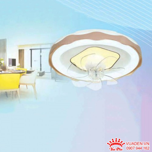 Đèn quạt trần thiết kế đơn giản hiện đại