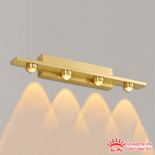 Đèn soi gương chất liệu đồng nguyên chất cao cấp