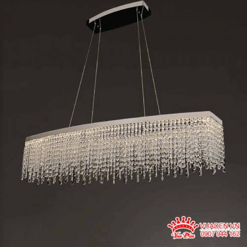 Đèn thả Led chuỗi pha lê lấp lánh trang trí bàn ăn sang trọng