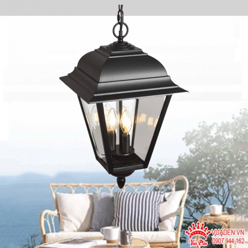 Đèn thả ngoại thất bóng nến cổ điển