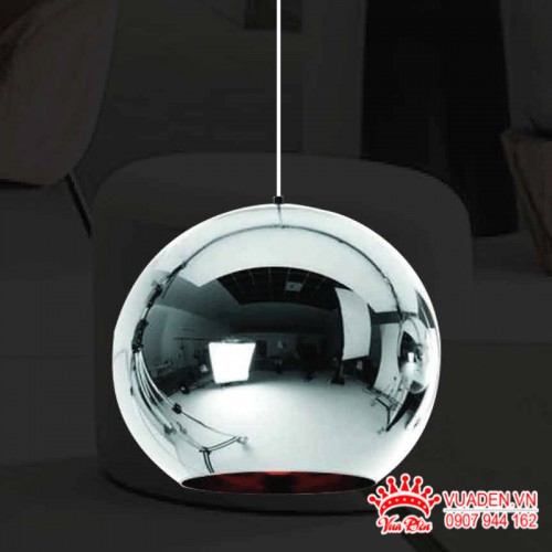 Đèn thả quả cầu bạc chao hở