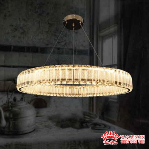 Đèn thả vòng tròn pha lê Led 3 màu