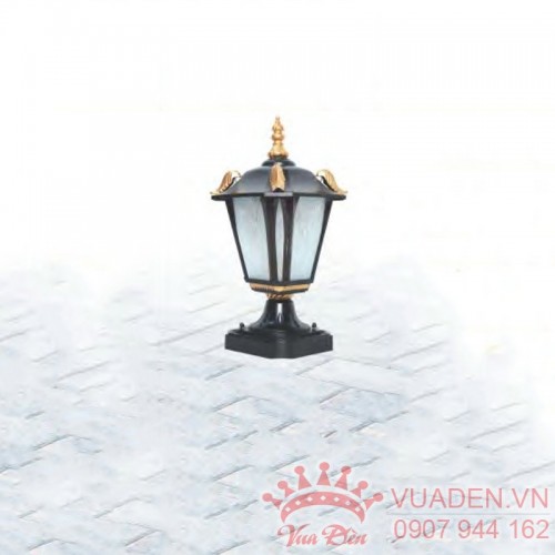 Đèn trụ cổ điển trang trí hàng rào biệt thự sang chảnh