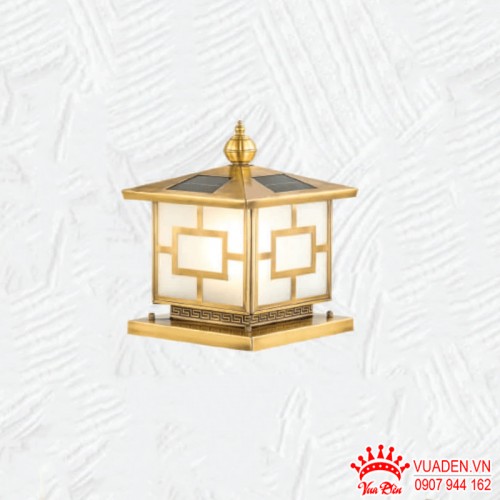 Đèn trụ cổng năng lượng mặt trời thiết kế sang trọng