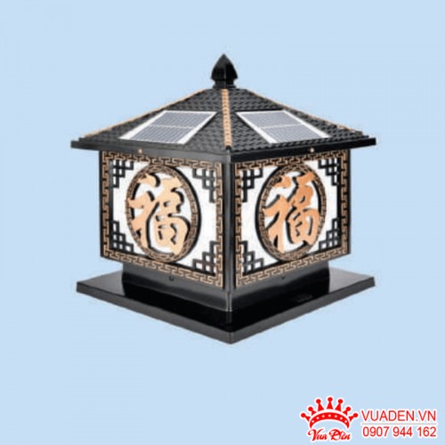 Đèn trụ cổng năng lượng mặt trời thiết kế tân cổ điển