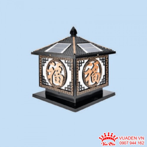 Đèn trụ cổng năng lượng mặt trời thiết kế tân cổ điển