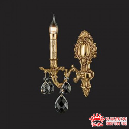 Đèn tường đồng cổ điển trang trí pha lê sang trọng
