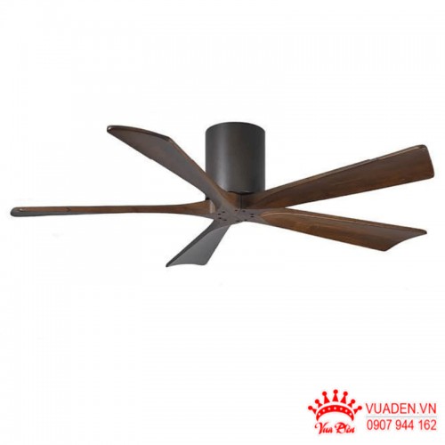Quạt trần 5 cánh gỗ màu vân gỗ nâu đậm công suất 50W