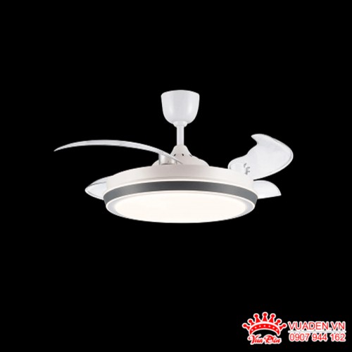 Quạt trần đèn cánh xếp hiện đại trang trí phòng khách, phòng...